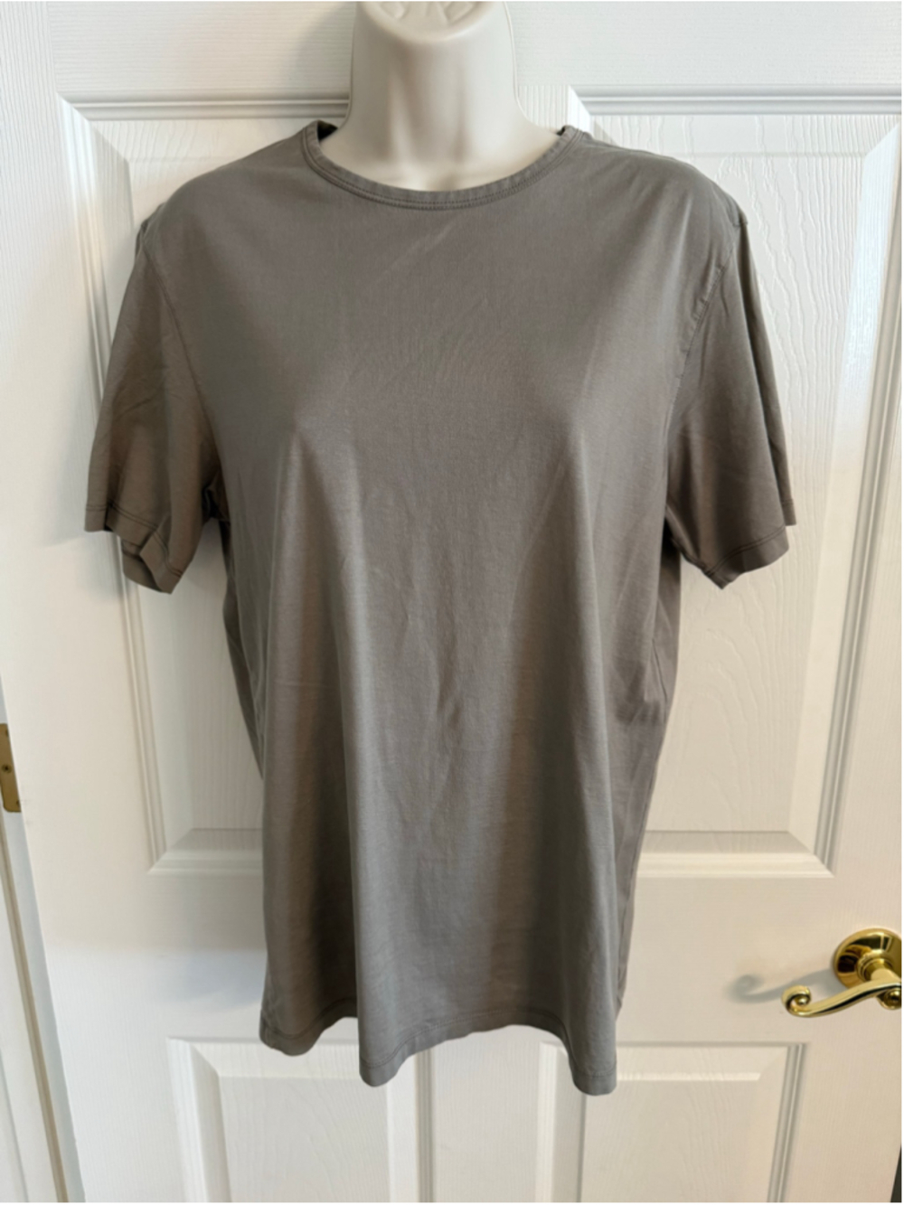 Theory Men's Short Sleeve Crewneck T-Shirt Size S Taupe Grey